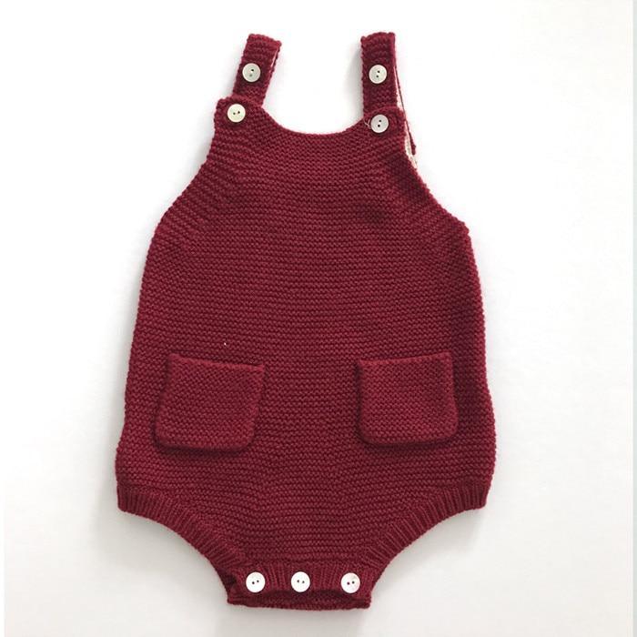 Combinaison Tricotée de Style Rétro pour Fille Bébé
