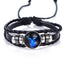 Elegant Zodiac Constellation Leather Bracelet for All