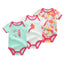 3-Piece Modern Baby Bodysuit Set - Unisex Unicorn Design