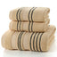 3Pieces Set Grey Cotton Towel Set for Men toalla 2pc Face Washcloth Hand Towel 1pc Bath Towel Camping Shower Towels Bathroom - Korvel