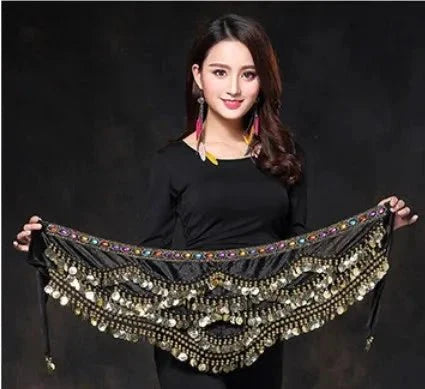 Vila&Yomi Premium Belly Dance Belt with Crystal Accents