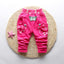 Pantalons pour bébés filles avec broderie de papillon mignon - 100 % coton