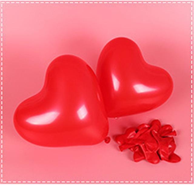 100-Piece Heart Shaped Balloons for Every Celebration