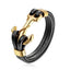 Pulsera de Ancla de Cuero Genuino con Charm de Acero Inoxidable
