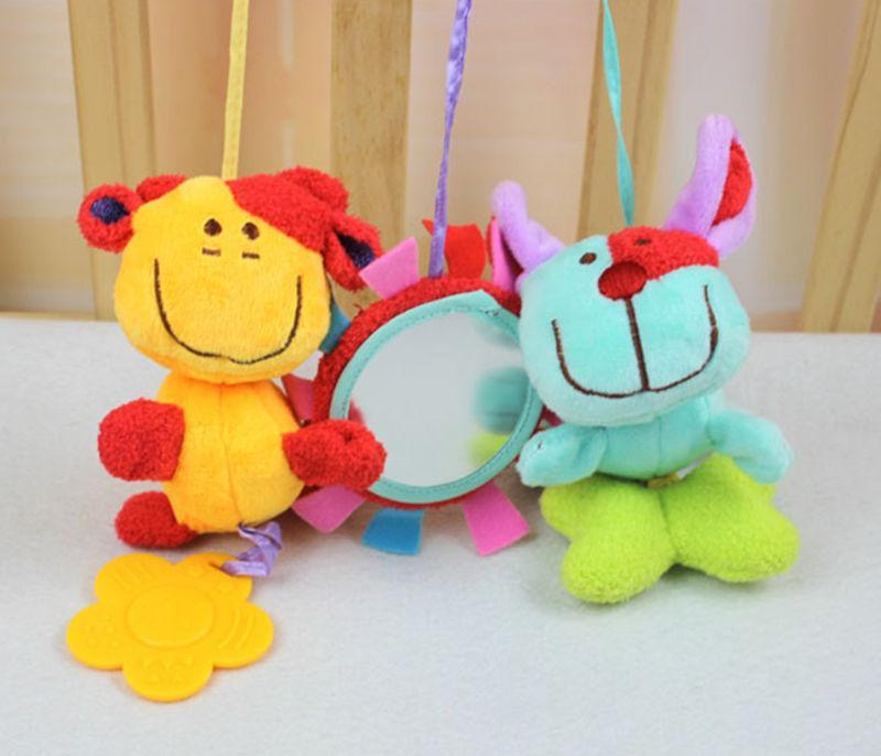Colorful Animal Rattle Stroller Toy for Infants