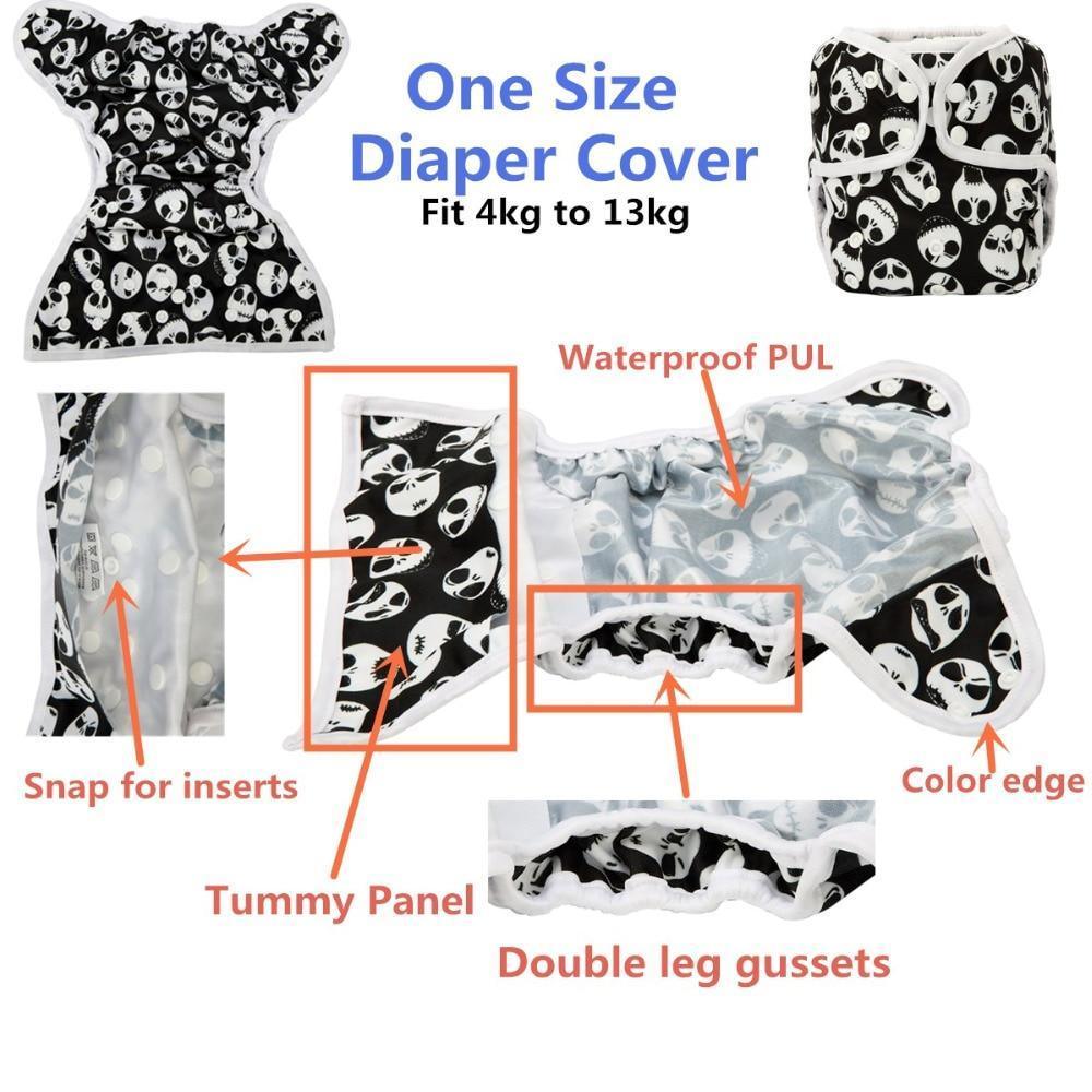 Couche en tissu pour bébé ajustable à taille unique avec double gousset