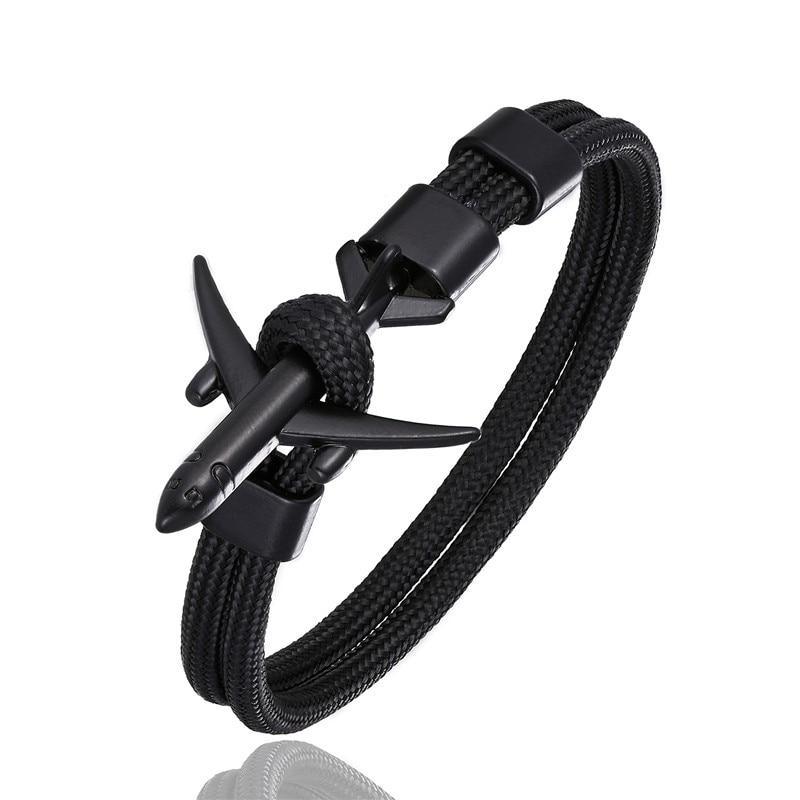 Bracelet Avion de Luxe pour Hommes et Femmes - Design Paracorde avec Charme