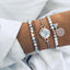 Luxury Gold Crystal Circle Arrow Bracelet Set for Women