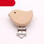 Premium Beech Wood Pacifier Clip - Cute Elephant & Heart Design