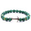 Bracelet en Pierre Naturelle au Design Ancre Élégant pour Hommes et Femmes