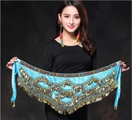 Vila&Yomi Premium Belly Dance Belt with Crystal Accents
