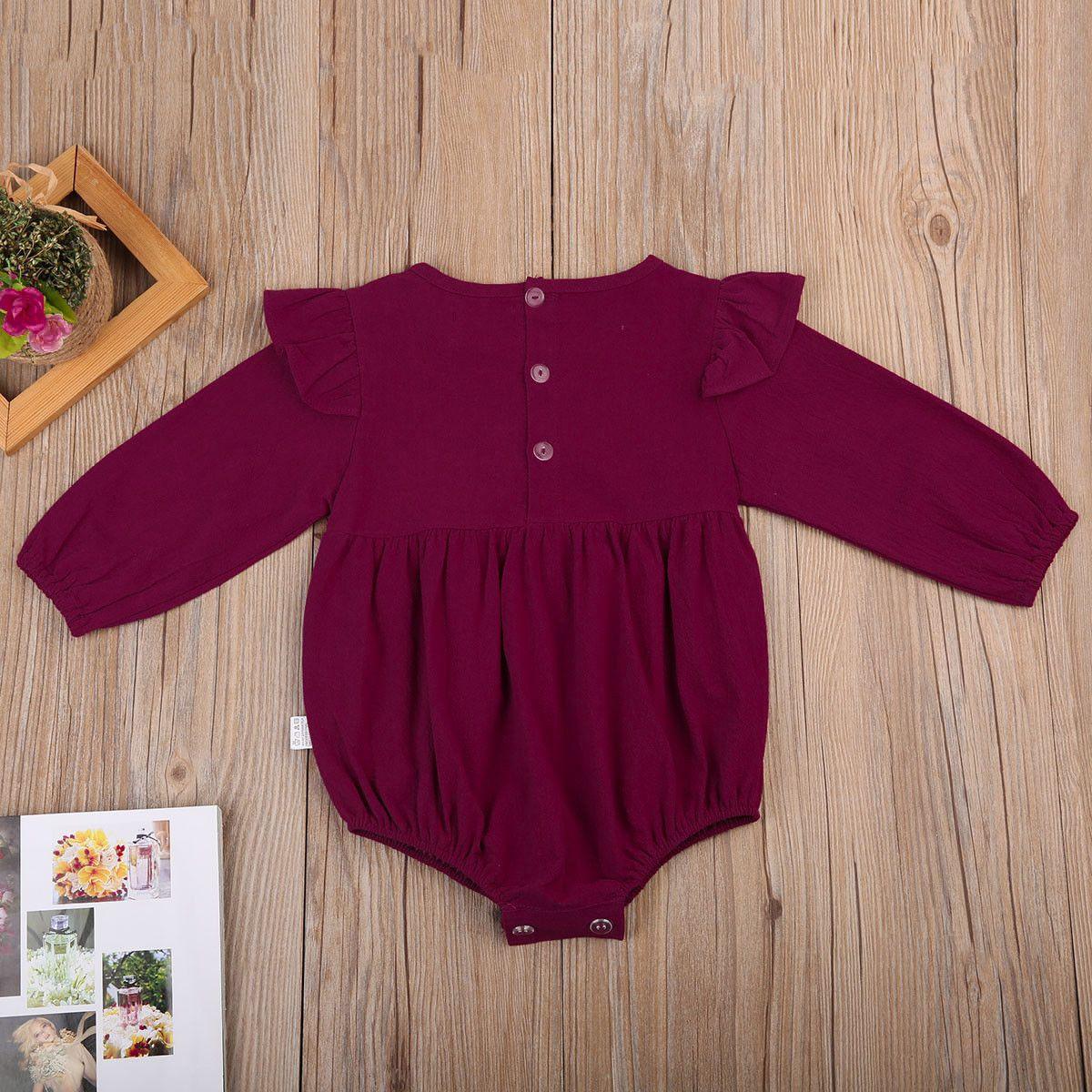 Ensemble Combinaison à Manches Longues en Papillon pour Filles Tout-Petits
