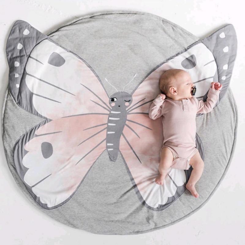 Deluxe Cartoon Animal Play Mat for Infants - Foldable Cotton Rug - Korvel