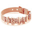 Conjunto de Pulseras de Acero Inoxidable Elegante con Charm de Corazón de Cristal