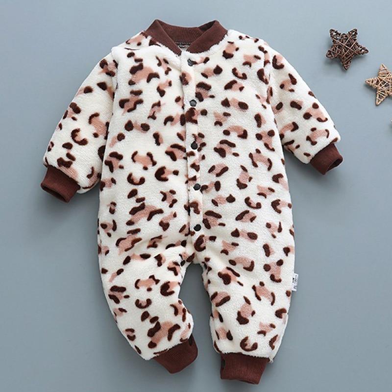 Mono de bebé coral para invierno - Jumpsuit infantil lindo y acogedor