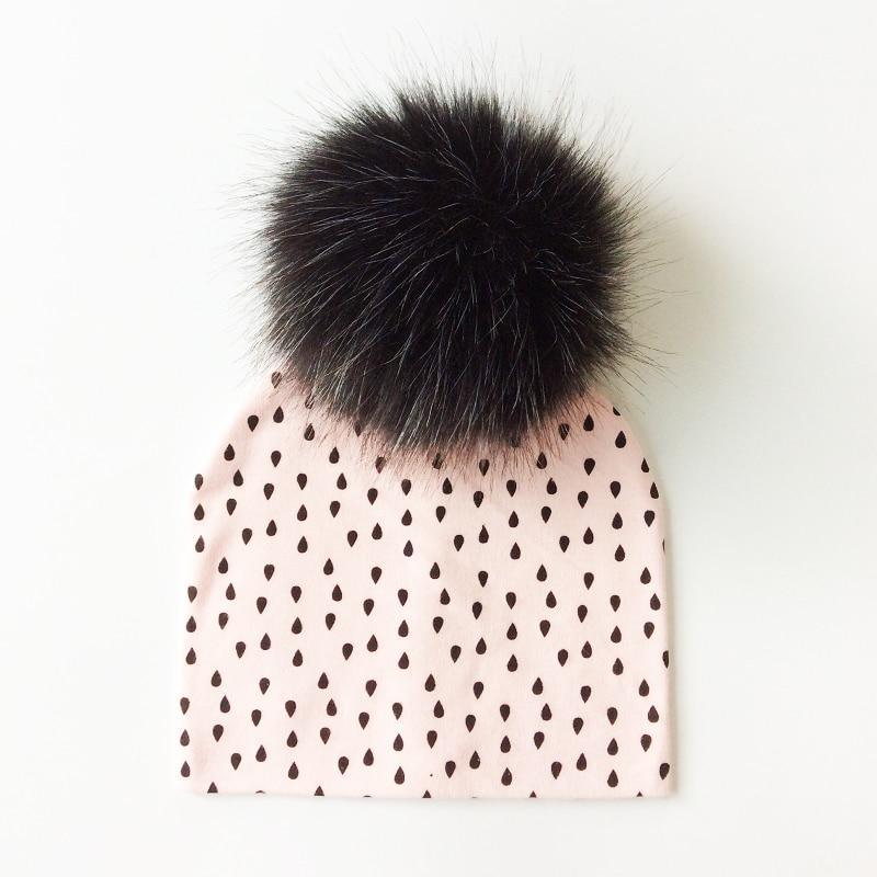 Chapeau de bébé moderne de luxe avec pompon pour l'automne et l'hiver