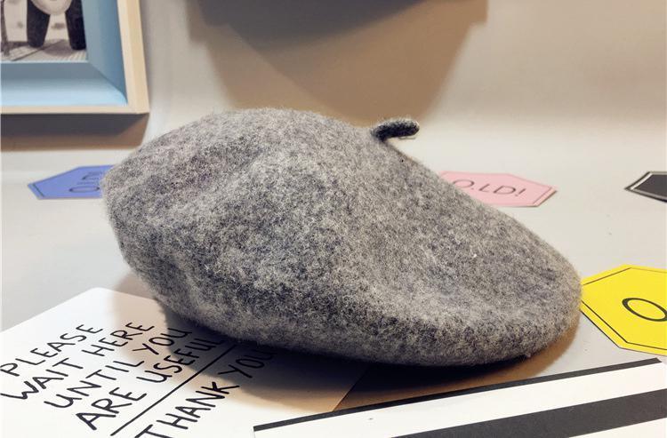 Pure Wool Baby Beret Hat in Modern Retro Design