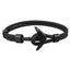 Pulsera de Paracord con Ancla Negra Elegante para Hombres