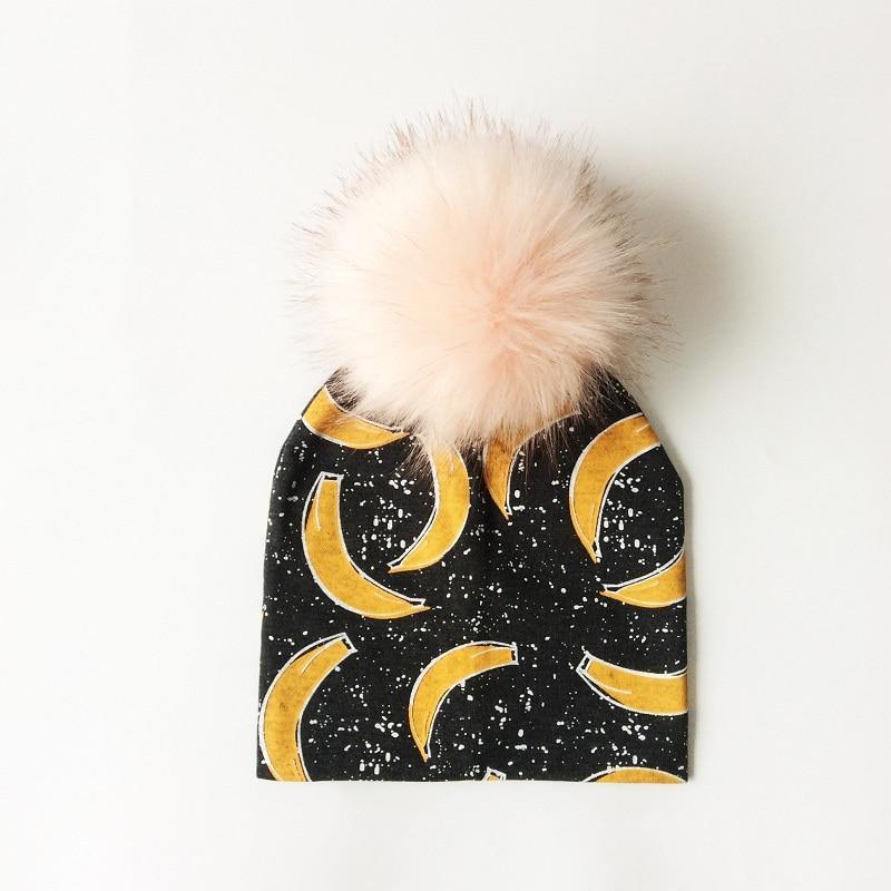 Luxury Cartoon Print Cotton Beanie Hat for Kids