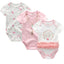 3-Piece Modern Baby Bodysuit Set - Unisex Unicorn Design