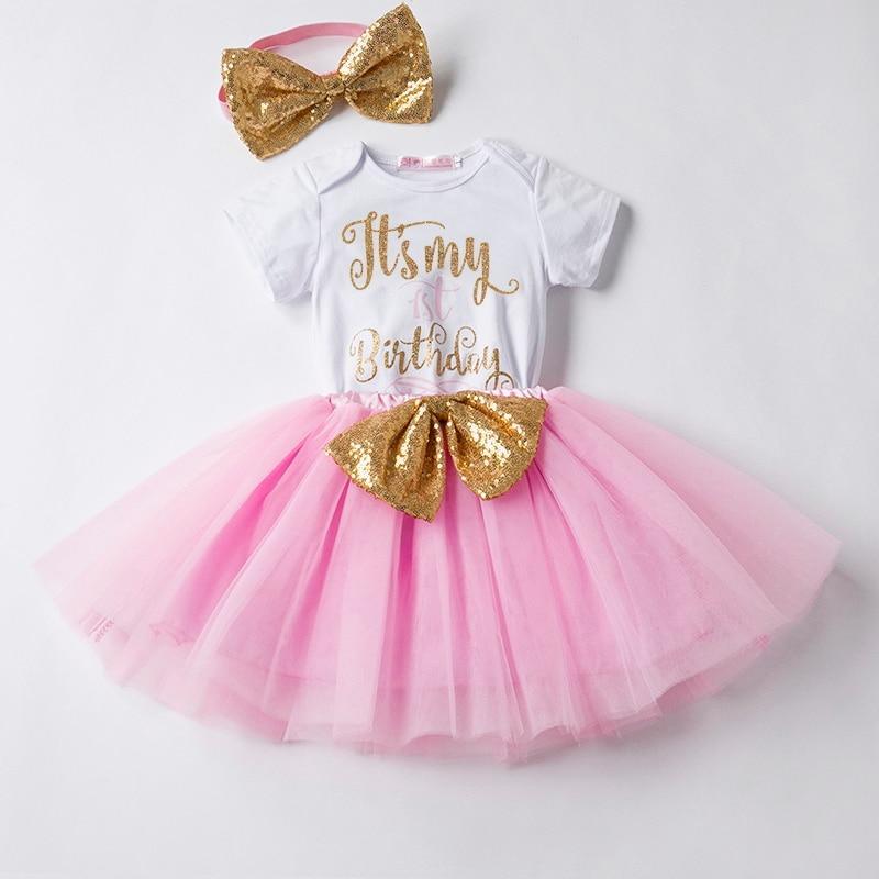 Fluffy Pink Tutu Dress for Baby's First Birthday