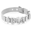Conjunto de Pulseras de Acero Inoxidable Elegante con Charm de Corazón de Cristal