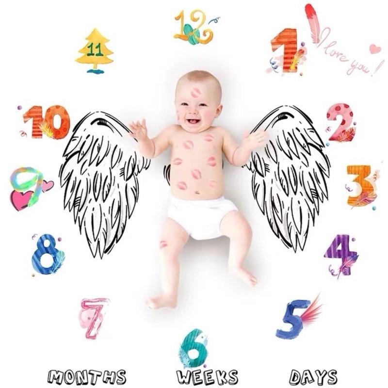 Adorable Cartoon-Themed Baby Milestone Blanket and Play Mat - Korvel