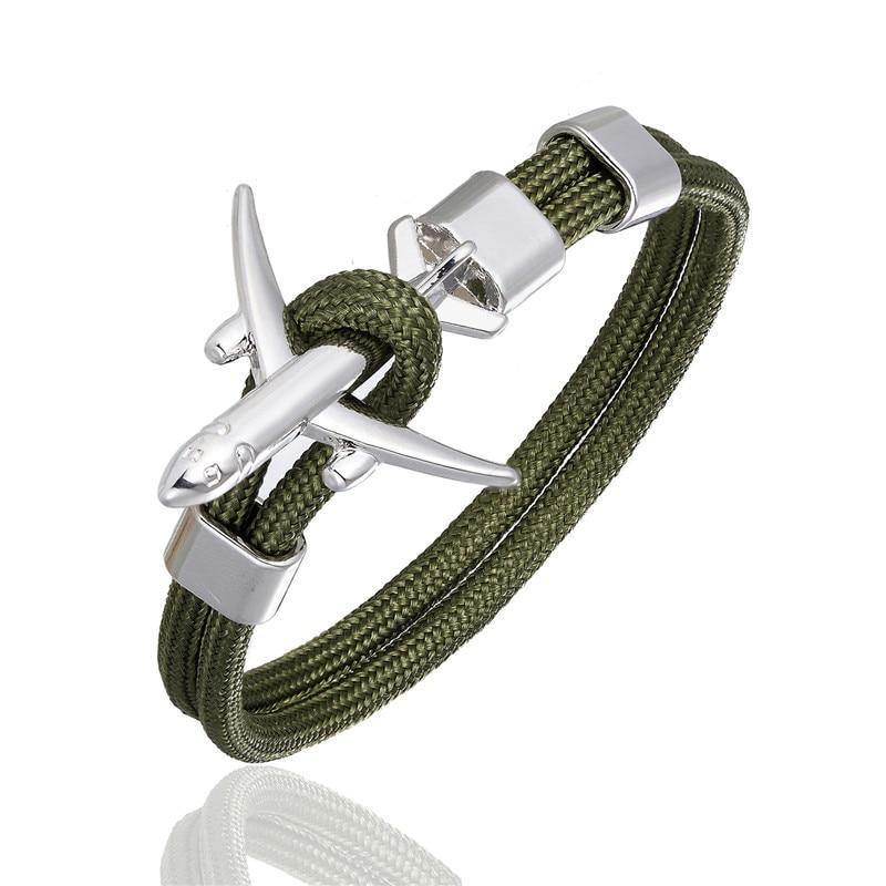Bracelet en Paracorde avec Charme Élégant et Crochets d'Avion