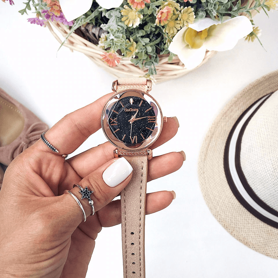 Montre de Femme Luxe Ciel Étoilé - Montre de Mode Élégante