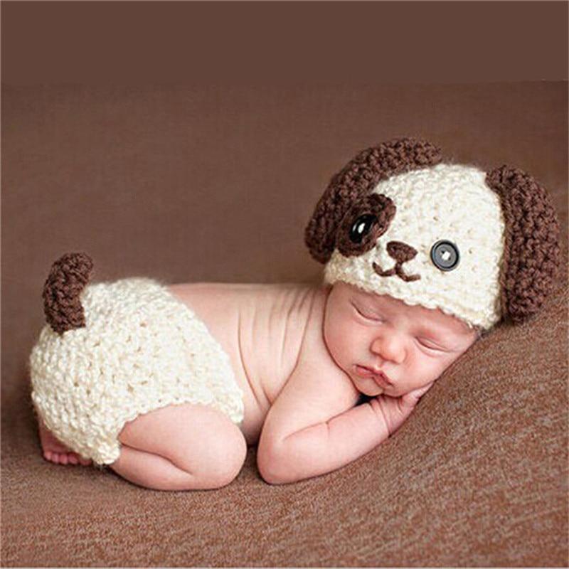 Ensemble de bonnet et pyjama en tricot fait main pour nouveau-nés