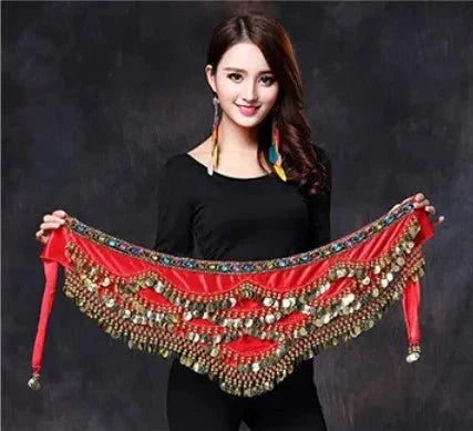 Vila&Yomi Premium Belly Dance Belt with Crystal Accents
