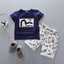 Ensemble T-Shirt en Coton Cartoon et Shorts pour Garçons Bébés