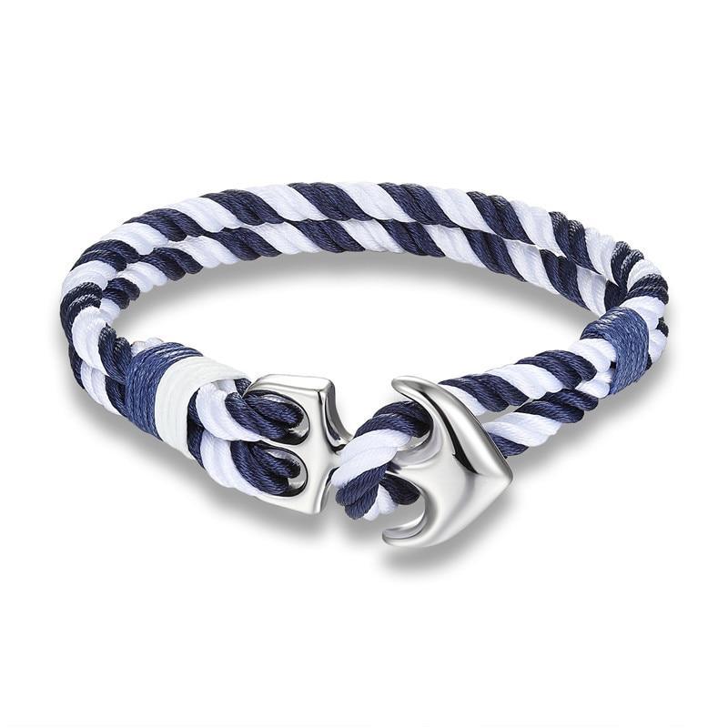 Bracelet Premium Ancre Nautique pour Hommes