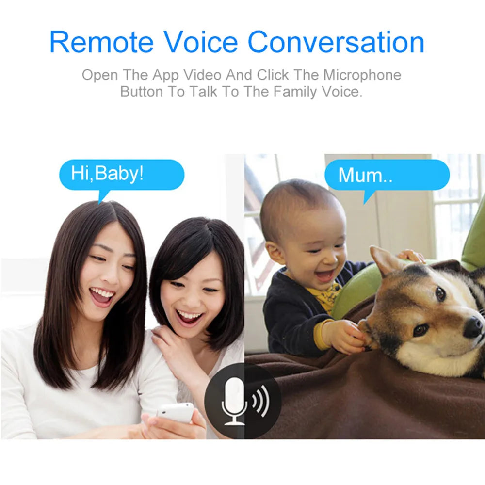 Home Security Camera Baby Monitor Smart WiFi Camera Bebe Audio Record Surveillance HD Mini CCTV IP Camera Wireless 720P - Korvel
