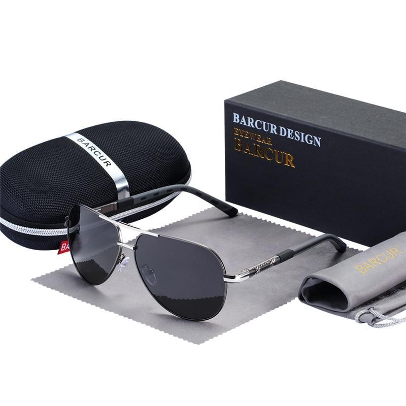 Lunettes de soleil aviateur polarisées de luxe avec protection UV400