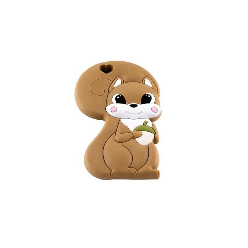 BPA Free Silicone Teether - Cartoon Animal Design