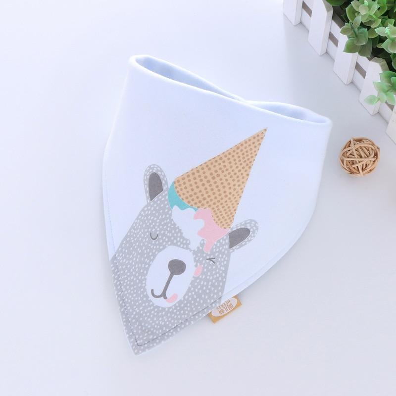Adjustable Cotton Cartoon Bandana Bibs for Babies