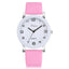 Montre à Quartz Blanche Élégante pour Femme avec Bracelet en Cuir