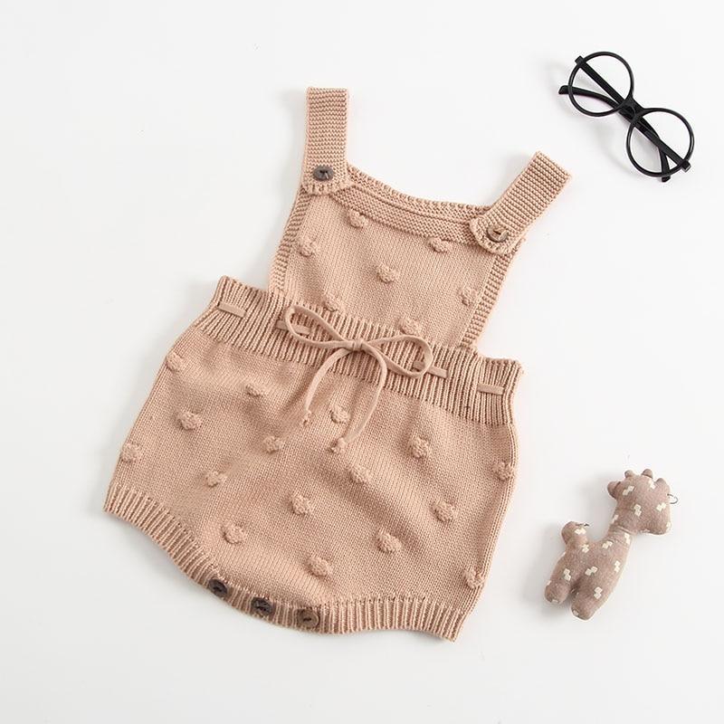 Combinaison Tricotée de Style Rétro pour Fille Bébé