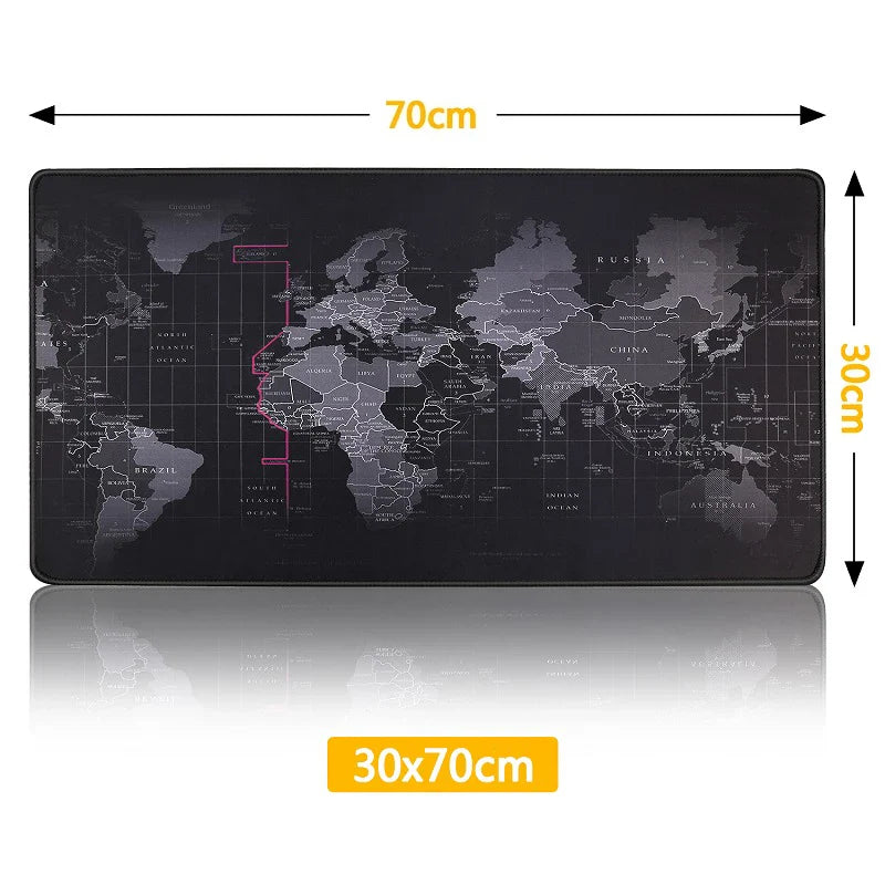 Tapis de souris de jeu RGB premium avec design de carte du monde