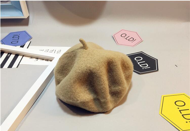 Pure Wool Baby Beret Hat in Modern Retro Design