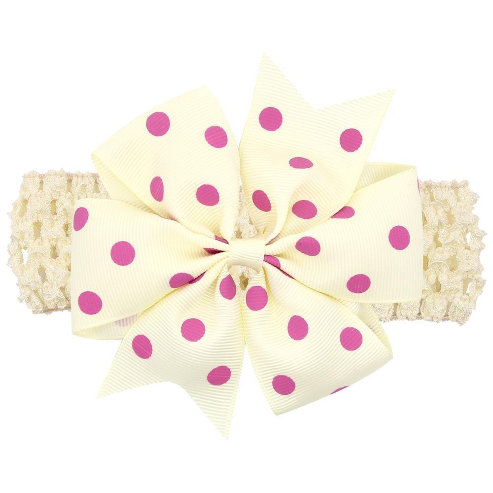 Modern Luxury Dot Bow Wide Headband for Girls