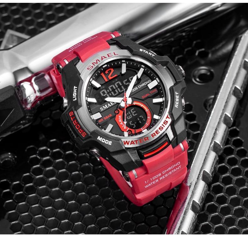 Reloj Deportivo de Lujo Moderno para Hombres - Impermeable con Doble Pantalla
