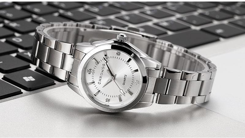 Montre à Quartz en Rhinestones de Luxe STEVVEX pour Femmes
