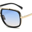 Elegant Oversized Gold Metal Frame Sunglasses
