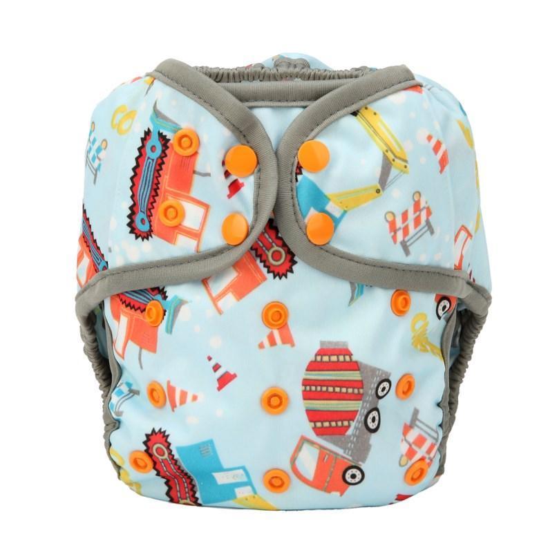 Couche en tissu pour bébé ajustable à taille unique avec double gousset