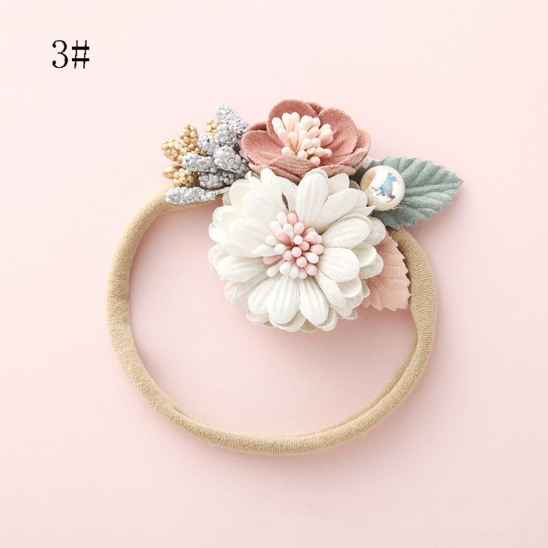 Elegant Floral Headband for Newborns - Soft & Adjustable
