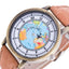 Montre à Quartz Casual Femme avec Design de Carte du Monde