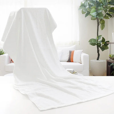 Large Hotel White Cotton Bath Towel for Adults SPA Sauna Beauty Salon Towels Bedspread Bathroom Beach Towel 6 sizes - Korvel