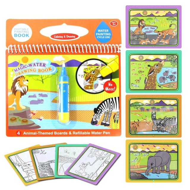 8 styles Magic Water Drawing Book Coloring Doodle - Korvel